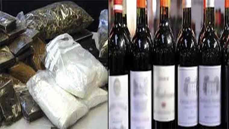 منشیات فروش گرفتار ،شراب برآمد
