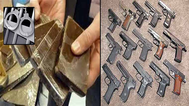 ہیڈبمبانوالہ :مختلف کارروائیوں میں  ملزموں سے ناجائز اسلحہ اور چرس بر آمد