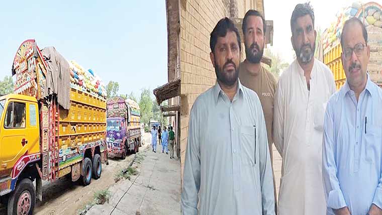  چیک پوسٹ سے کے پی گندم لے جانیوالے 2 ٹرک پکڑے گئے 