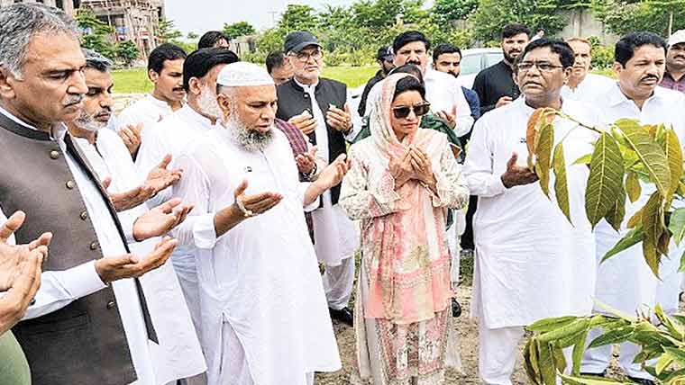 نوشہرہ :طلبہ نے ایک منٹ میں ایک ہزار پودے لگا دئیے 
