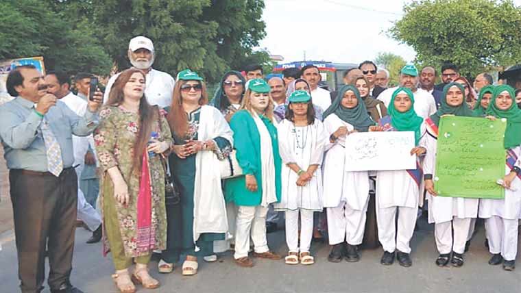 بچیانہ :آزادی مارچ ، پھلدار ، سایہ دار درخت لگائے گئے 