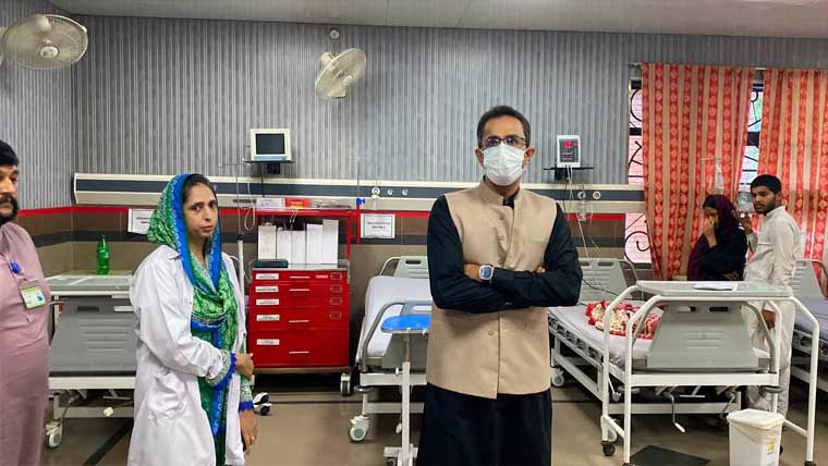 ڈپٹی کمشنر کا دورہ چلڈرن ہسپتال،طبی  سہولیات، ادویات کی دستیابی کا جائزہ 