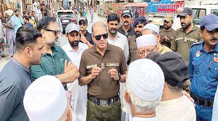  ڈی پی او چنیوٹ کا عید میلادالنبیؐ   کے جلوسوں کے روٹس کا دورہ 