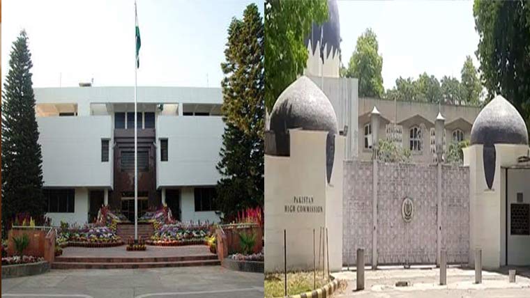 پاکستان ،بھارت نے ایک دوسرے  کے ہائی کمیشنز سے تجاوزات ہٹا دیں پاکستانی سفارتی مشن کی سکیورٹی واپس