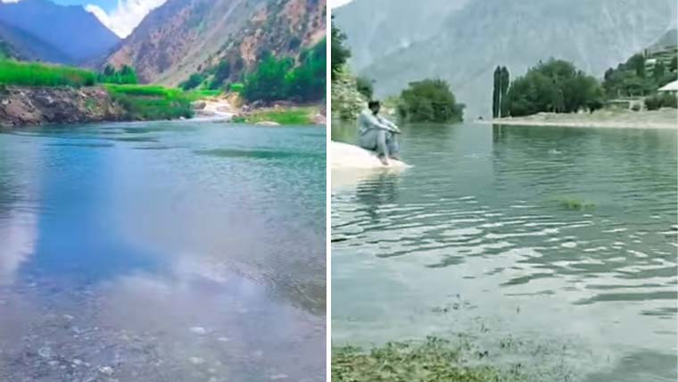 دیامر:گلیشیئرپھٹنے سے مصنوعی جھیل بن گئی،فصلوں کونقصان
