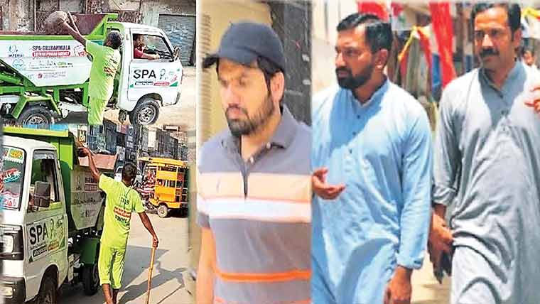 وزیرآباد:جلوس روٹوں پر صفائی ، سڑکوں کی دھلائی 