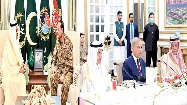  سعودی وزیر کی شہباز شریف ، فیلڈ مارشل سے ملاقاتیں ، زراعت ، پانی غذائی تحفظ میں تعاون بڑھانے کا عزم 