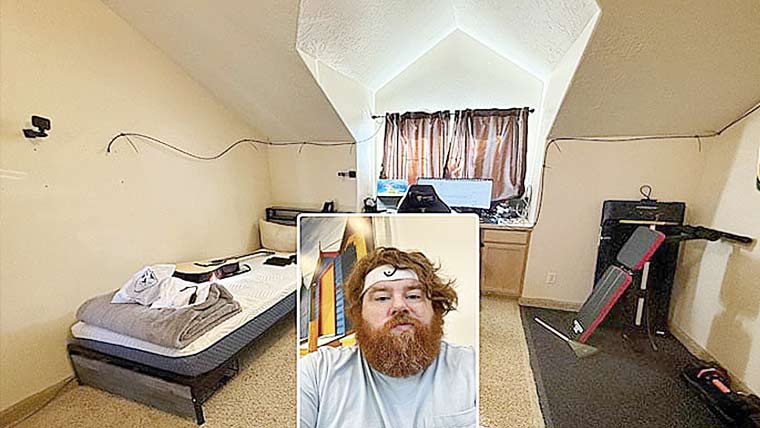 امریکی شہری صحتمند بننے کیلئے ایک سال کیلئے کمرے میں بند