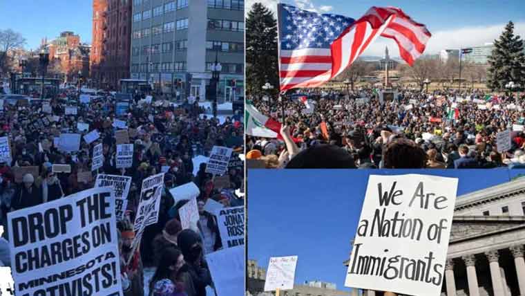 امریکا:ٹرمپ کی امیگریشن کارروائیوں  کیخلاف کئی شہروں میں ہڑتال 