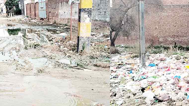 لدھیوالہ وڑائچ:نجی سوسائٹی میں کوڑا کر کٹ کے ڈھیر 