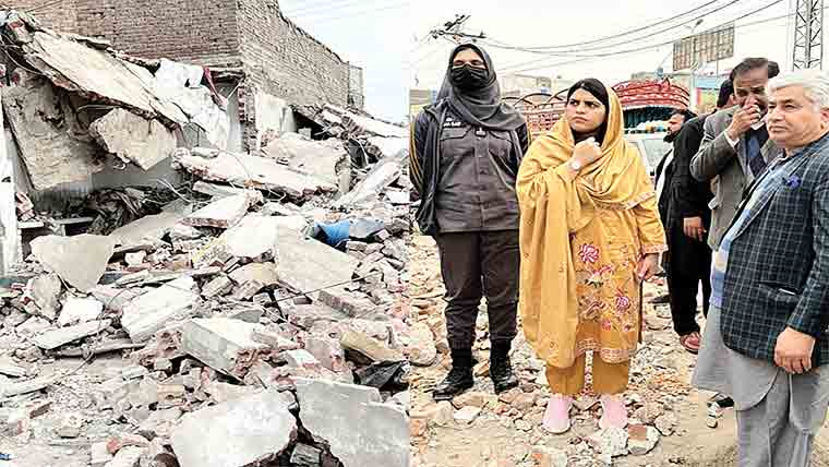 لاری اڈا ڈسکہ پر تجاوزات کیخلاف گرینڈ آپریشن ، دکانیں مسمار 