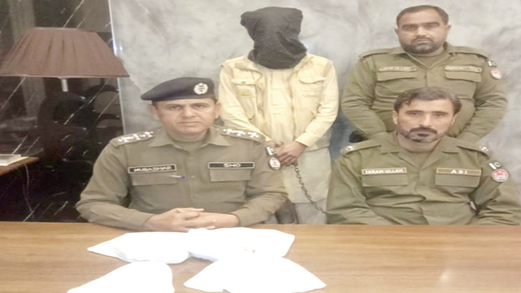  2300 گرام چرس  برآمد، منشیات سپلائر گرفتار 