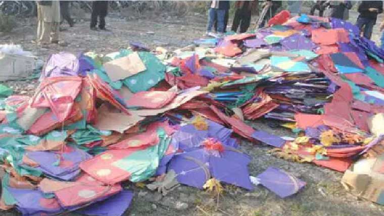 پولیس کا ایکشن ، ہزاروں پتنگیں تلف
