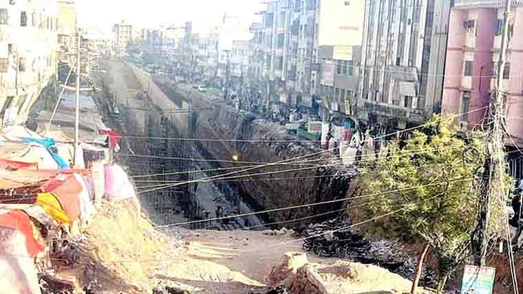 تاریخ پر تاریخ ،کریم آباد انڈر پاس کی تعمیر ڈھائی سال سے تاخیر کا شکار