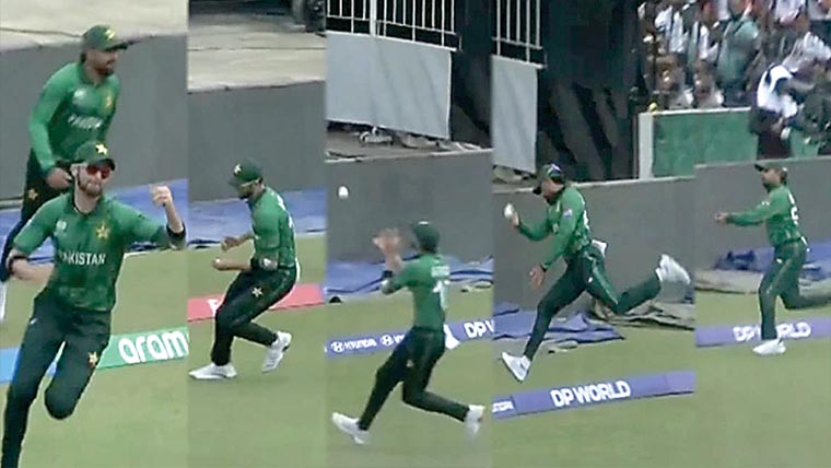  ورلڈکپ،بابر اور شاہین کے شاندار کیچ پکڑنے کے چرچے 