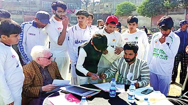وزیرآباد:جناح کرکٹ کلب  کے کھلاڑیوں کی سکروٹنی اور ٹرائل 