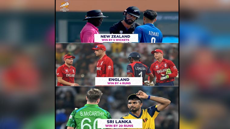 ٹی 20 ورلڈکپ نیوزی لینڈ انگلینڈ سری لنکا کی فتح