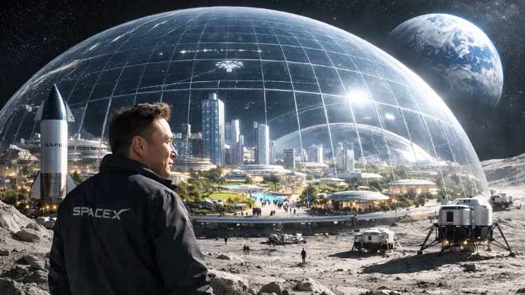 ایلون مسک کی چاند پر شہر بسانے کی تیاری، کب تیار ہوگا 