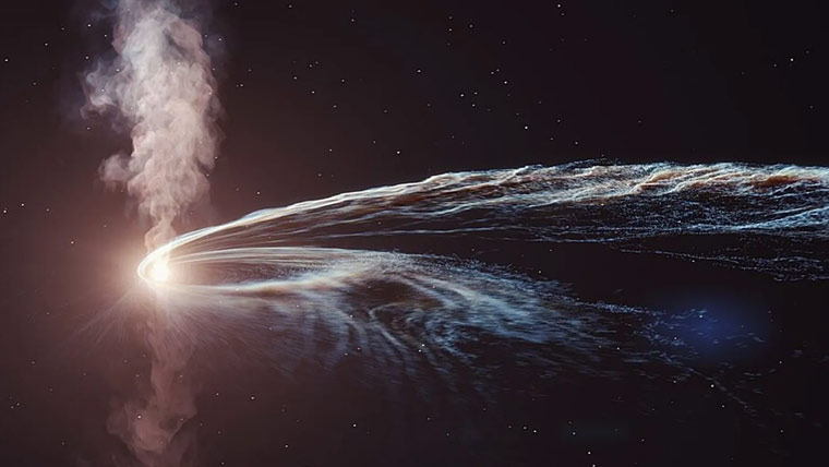 ستارے کی باقیات اگلنے والے بلیک ہول کی نشاندہی