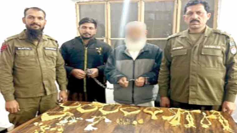 ساڑھے 8تولے سونا ،6 سیٹ چرانے والا چوکیدار گرفتار 