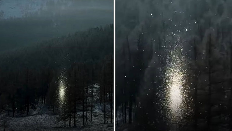 ہوا میں گھومتی چمک ’’سن کینڈل ‘‘کا حیرت انگیز نظارہ