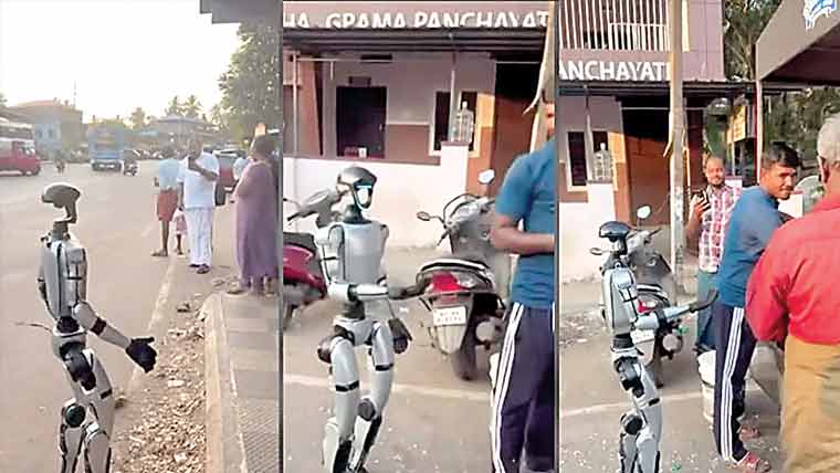 بھارت میں نوجوانوں نے روبوٹ سے بھیک منگوا دی