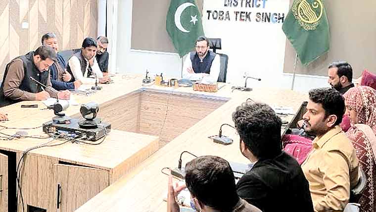 ڈپٹی کمشنر ٹوبہ کی زیر صدارت  صفائی اور بیوٹیفکیشن اجلاس