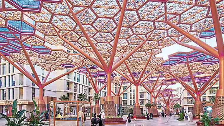 شدید گرم ملک کے جزیرہ میں ائیر کنڈیشنر جنگل کی تعمیر