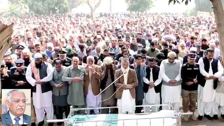ڈاکٹر ہارون الرشید کی نماز جنازہ ،سرکاری اعزاز کیساتھ سپردخاک