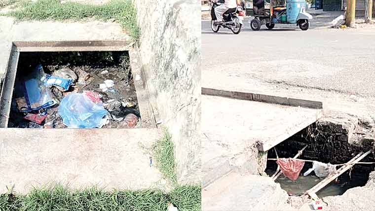 سیالکوٹ : ٹوٹے ڈھکن، کھلے گٹر شہریوں کیلئے خطرہ 