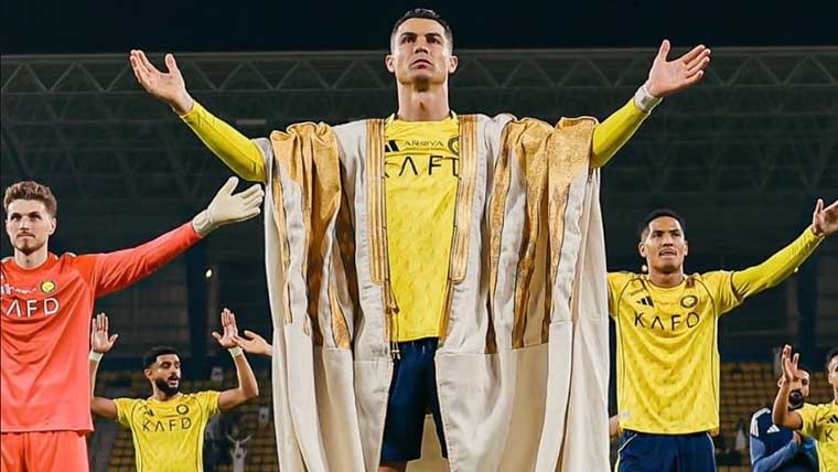 کرسٹیانو رونالڈو کا 500 گول  مکمل کرنے پر انوکھے انداز میں جشن