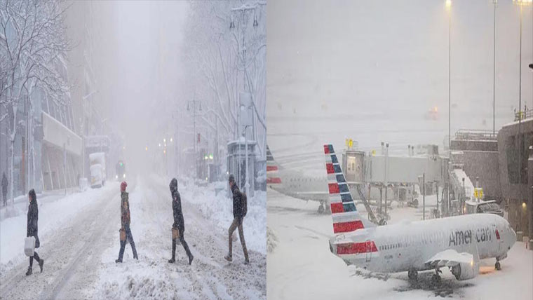 امریکا :برفانی طوفان ،2ہزار  پروازیں منسوخ،سکولز بند 