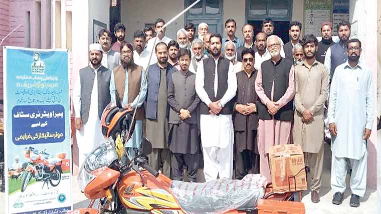 پیرا ویٹس کے لیے موٹر سائیکل  کی فراہمی کا آغاز 