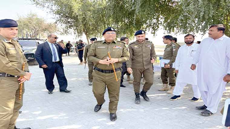 آئی جی پنجاب ریموٹ سرچ پارک چشمہ کا دورہ،سکیورٹی بریفنگ 
