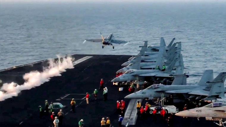 یمن :حوثی اہداف پر امریکا  کے فضائی اور بحری حملے