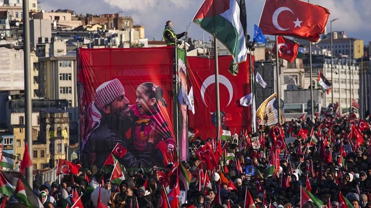 ’ہم فلسطین کو نہیں بھولیں گے ‘استنبول میں 5لاکھ افراد کی ریلی