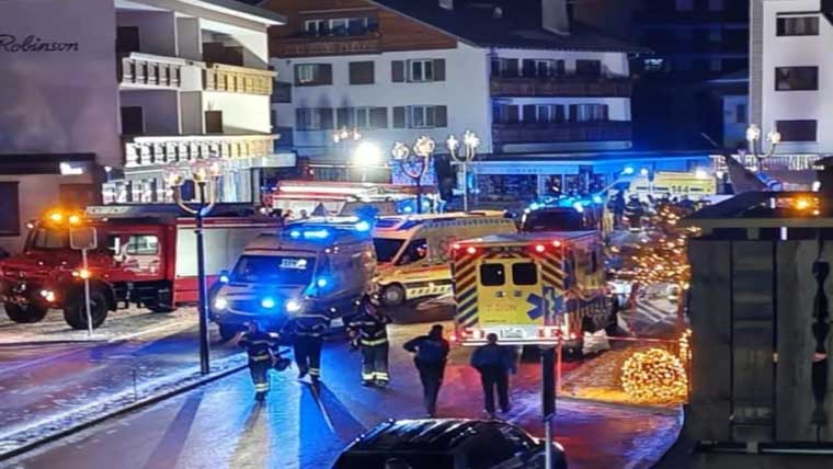 سوئٹزرلینڈ:شراب خانے میں نیو ایئر کی پارٹی، آتشزدگی سے 40ہلاک،115زخمی