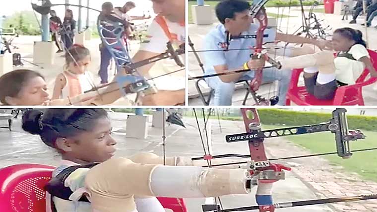 بازوؤں، ٹانگوں سے محروم لڑکی کا تیراندازی میں عالمی ریکارڈ