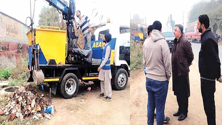 واسا کی جدید مشینری کیساتھ تحصیل جھمرہ میں ڈیسلٹنگ 