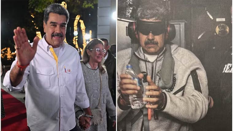 وینزویلا کے صدر بھاگے ، کمرے کا دروازہ بند نہ کرسکے 