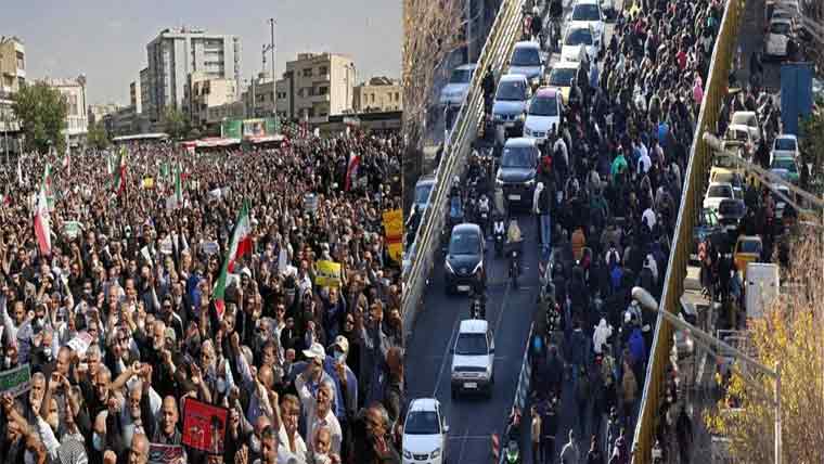 ایران : مہنگائی کیخلاف مظاہرے 40 شہروں تک پھیل گئے