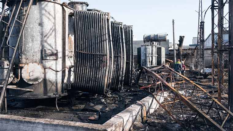 یوکرین پر روسی حملے ،10لاکھ افراد پانی و بجلی سے محروم 