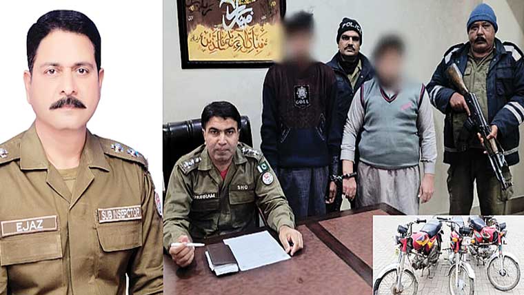 گوجرانوالہ:منشیات، شراب اور موٹر  سائیکل چور گروپوں کے 5 ملزم گرفتار