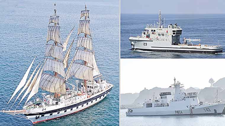 پاک نیوی کے بحری بیڑے کا دورہ مسقط ، مشترکہ مشق میں حصہ لیا