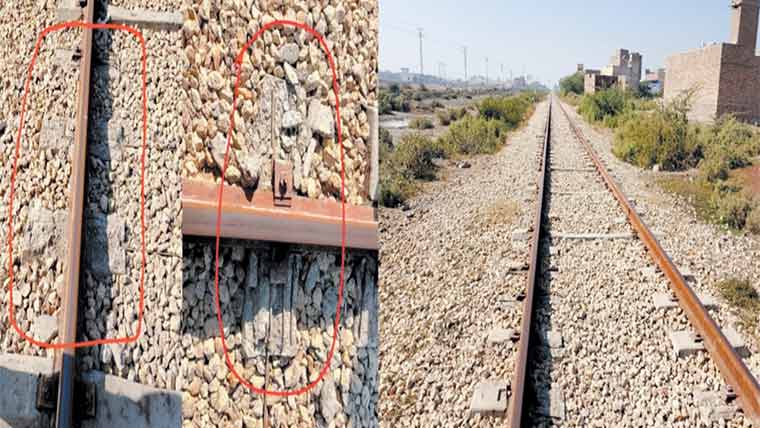 میرپور خاص میں ریلوے ٹریک کے نٹ بولٹ، پلیٹیں چوری
