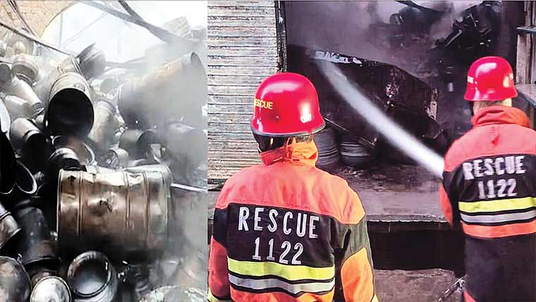  صدر انجمن تاجران کے ڈیرے ،دکان پر آگ ،10کروڑ کا نقصان 