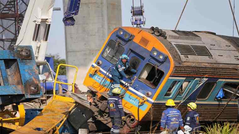 تھائی لینڈ :مسافر ٹرین کو حادثہ،32ہلاک،64زخمی 