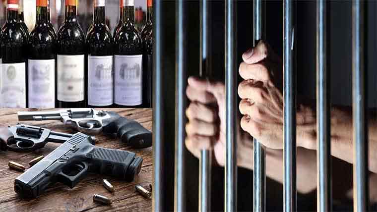 راولپنڈی ،6افراد گرفتار 10لٹر سے زائد شراب،اسلحہ برآمد 