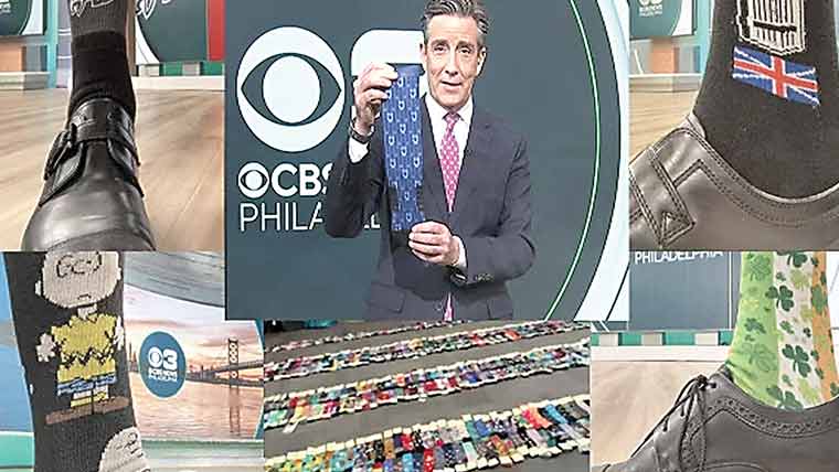  ریٹائرڈ نیوز اینکر کا رنگ برنگی جرابیں جمع کرنے کا ریکارڈ 