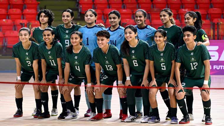 ساف ویمنز فٹسال ،پاکستان  نے تاریخ رقم کردی 